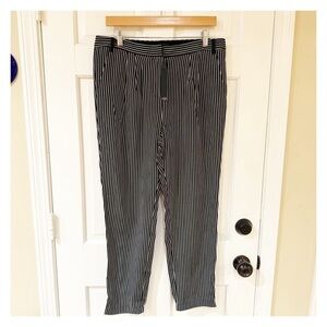 Tibi silk pants striped size 8